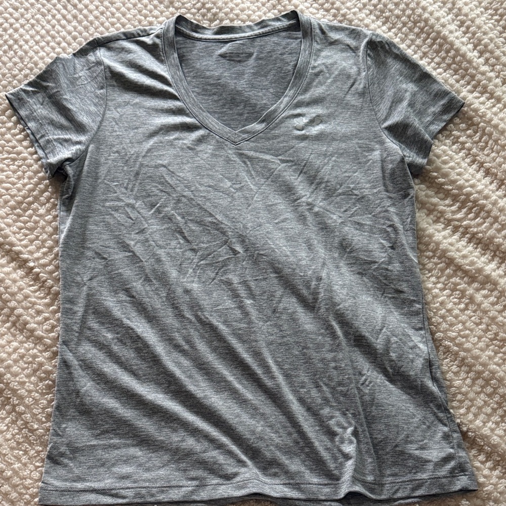 Under Armour Heather Gray V-Neck Tee